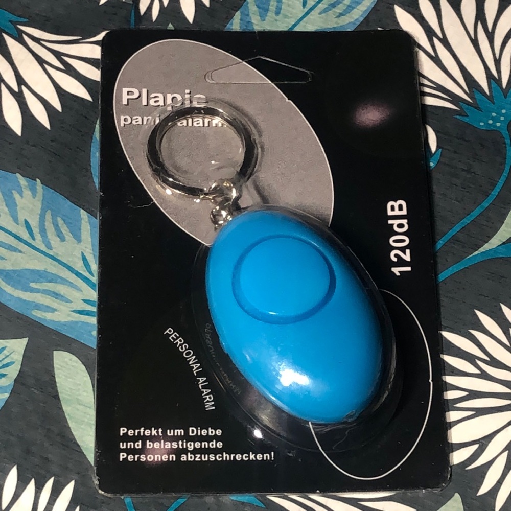 🩵 Plapie Blue Personal Safty Alarm Dual Siren Design Keychain NWT 🩵